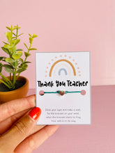 Wish Bracelet- Thank you teacher - Happy Boxx UK